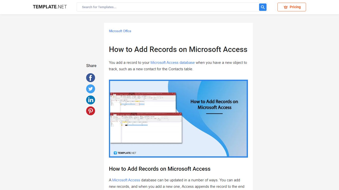How to Add Records on Microsoft Access - template.net